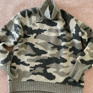 Camo turtleneck sweater